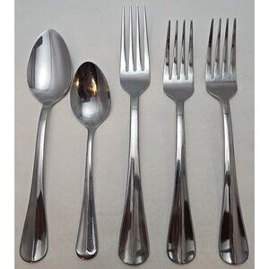 Mixed Lot of 5 Pfaltzgraff Stainless Legacy Flatware 18/0 Spoons & Forks Replace
